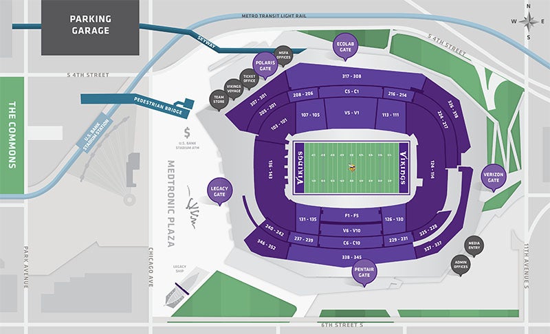 Minnesota Vikings Seating Chart Metrodome