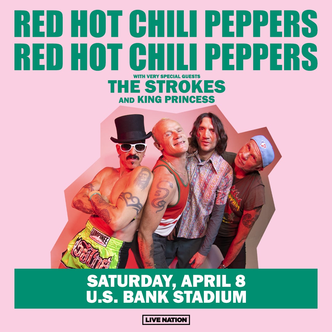 RED HOT CHILI PEPPERS BRING 2023 GLOBAL TOUR TO U.S. BANK STADIUM ON SATURDAY, APRIL 8