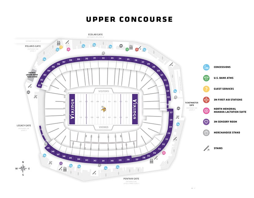 Stadium Maps U S Bank