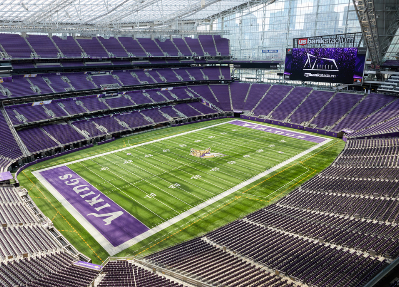 Baseball in a football stadium, U.S. Bank Stadium edition