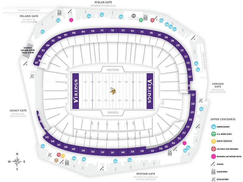 Stadium Maps U.S. Bank Stadium